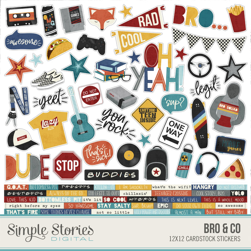 Bro & Co. Combo Stickers - Simple Stories