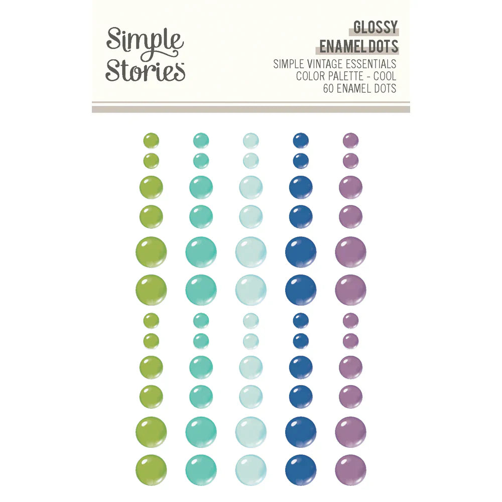 SV Color Palette Glossy Enamel Dots Cool - Simple Stories