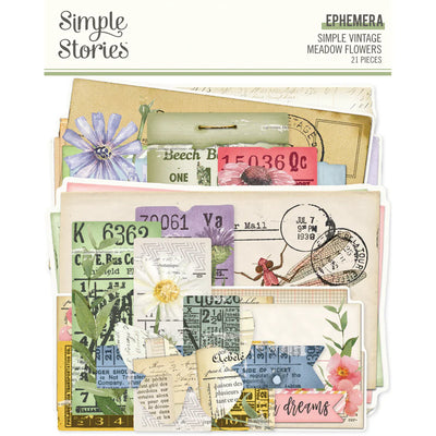 Simple Vintage Meadow Flowers Ephemera - Simple Stories