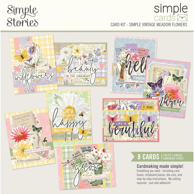 Simple Vintage Meadow Flowers Simple Cards Card Kit - Simple Stories