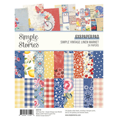 Simple Vintage Linen Market 6" x 8" Paper Pad - Simple Stories