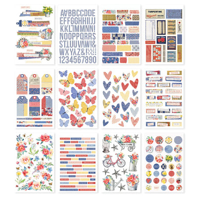 View 2 of Simple Vintage Linen Market Sticker Book - Simple Stories