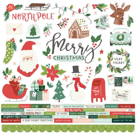 Santa's Village Cardstock Stickers - Simple Stories