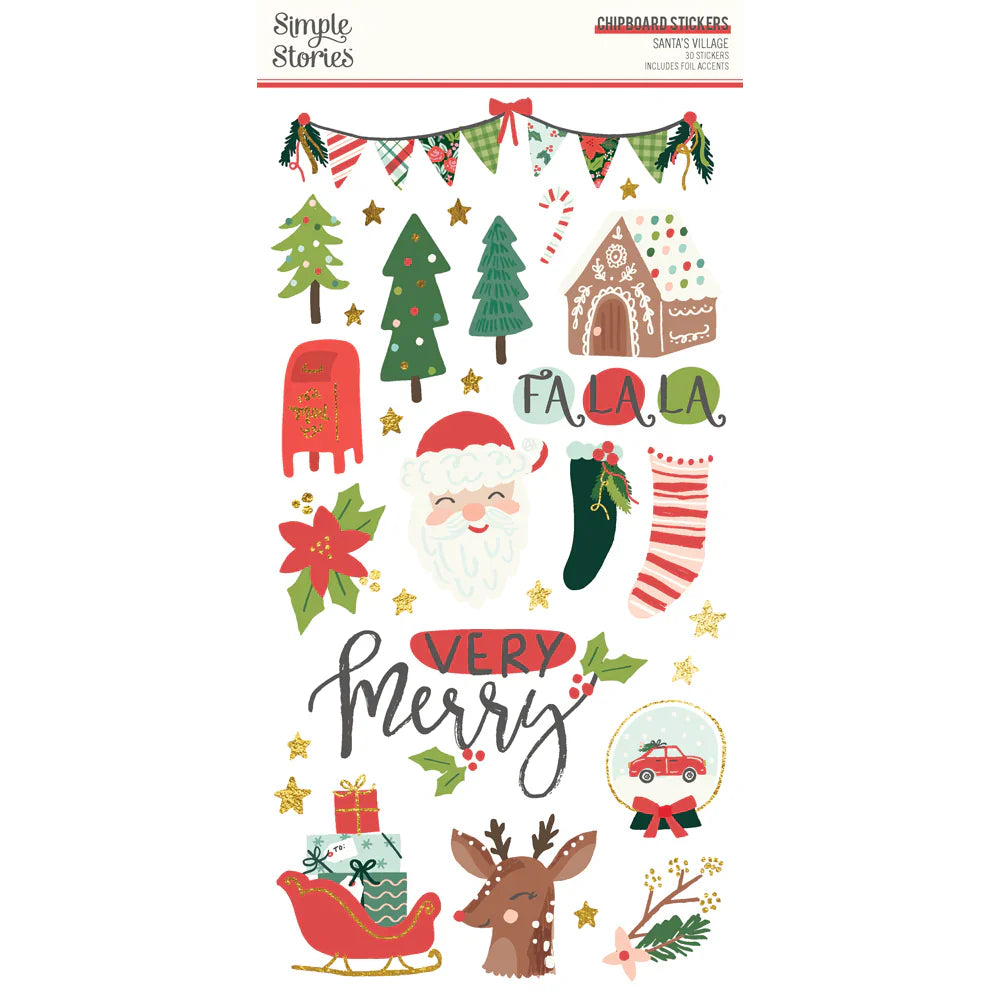 Santa's Village 6" x 12" Chipboard - Simple Stories