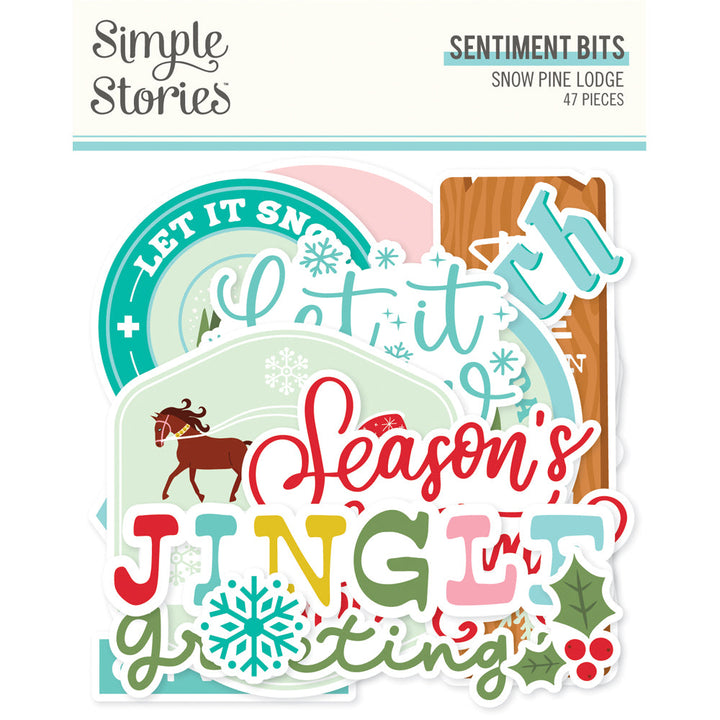 Snow Pine Lodge Sentiment Bits & Pieces - Simple Stories