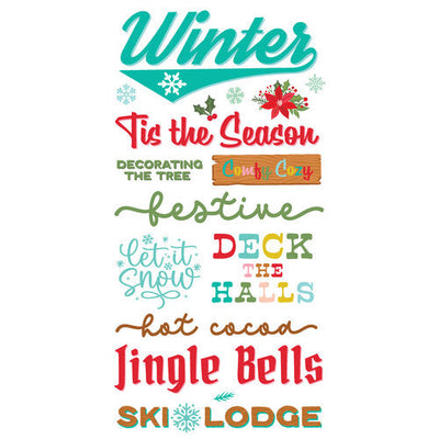 View 3 of Snow Pine Lodge Foam Stickers - Simple Stories