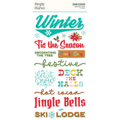 Snow Pine Lodge Foam Stickers - Simple Stories