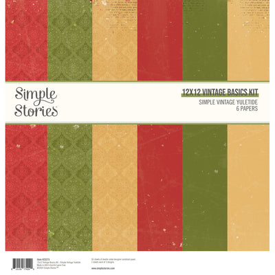 Simple Vintage Yuletide 12" x 12" Vintage Basics Kit - Simple Stories