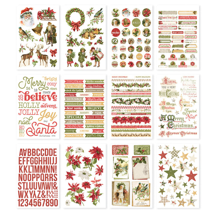 View 2 of Simple Vintage Yuletide Sticker Book - Simple Stories