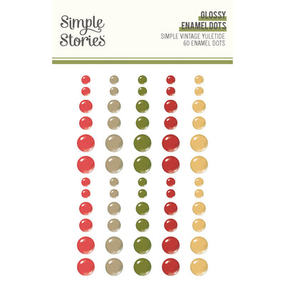 Simple Vintage Yuletide Glossy Enamel Dots - Simple Stories