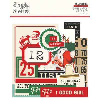 Simple Vintage Holly Jolly Ephemera - Simple Stories