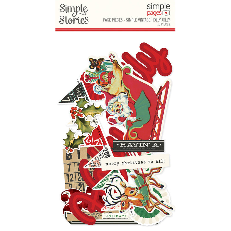 Simple Vintage Holly Jolly Simple Pages Page Pieces - Simple Stories