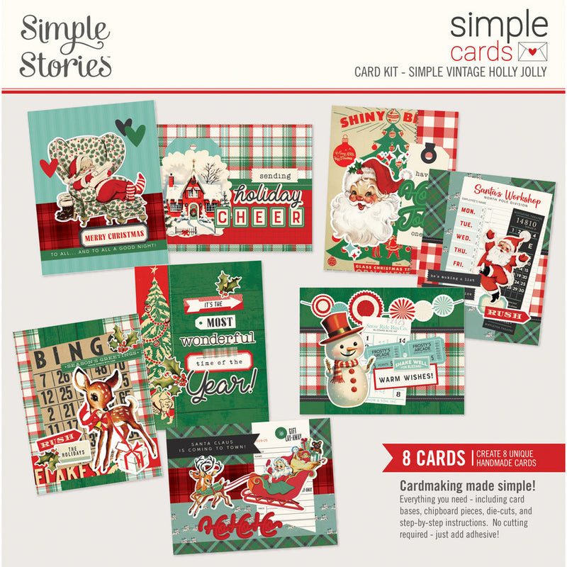 Simple Vintage Holly Jolly Simple Cards Card Kit - Simple Stories