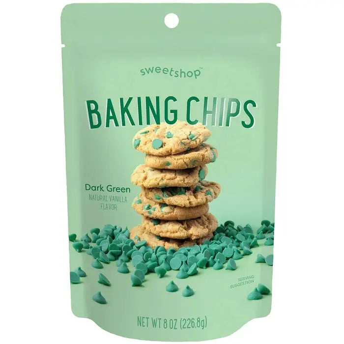 Dark Green Baking Chips - Sweetshop