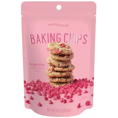 Bright Pink Baking Chips - Sweetshop