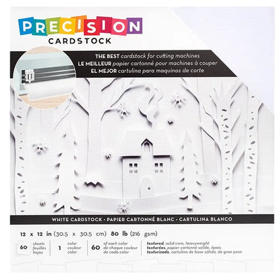 White 12 x 12 Precision Cardstock 60 Textured Sheets - American Crafts