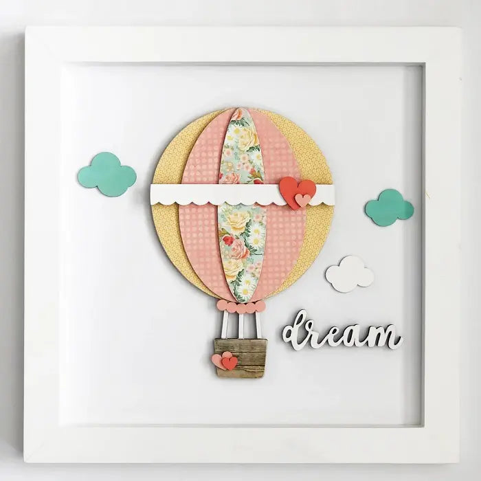 View 4 of Hot Air Balloon and "Daydream" Wooden Tiles Craft - Foundations Decor