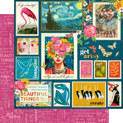 View 2 of Let's Get Artsy 8" x 8" Collection Pack - Graphic 45