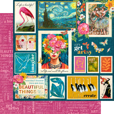View 2 of Let's Get Artsy 12" x 12" Collection Pack - Graphic 45
