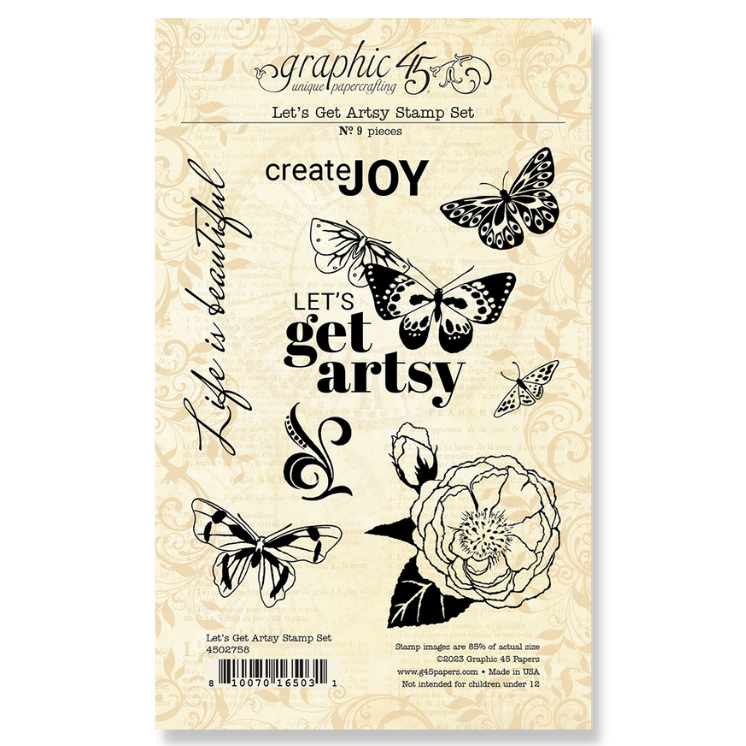 Let's Get Artsy 4" x 6" Stamp Set - Graphic 45