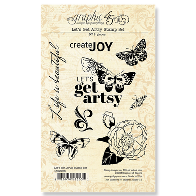 Let's Get Artsy 4" x 6" Stamp Set - Graphic 45