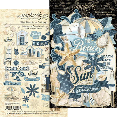 The Beach is Calling Ephemera Set - Graphic 45