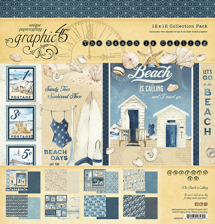 The Beach is Calling 12" x 12" Collection Pack - Graphic 45