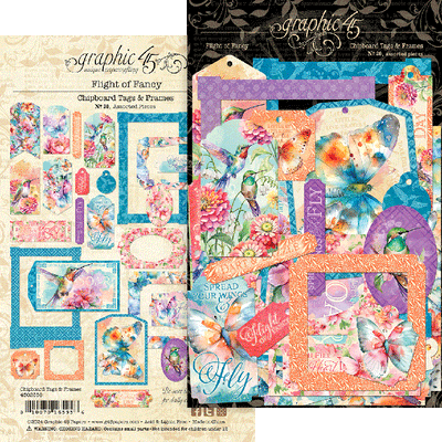 Flight of Fancy Chipboard Tags & Frames - Graphic 45