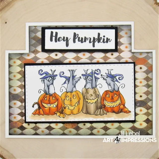 View 3 of Pumpkin Mice Flip Card - Art Impressions