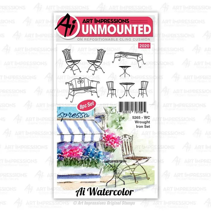 Wrought Iron Set Water Color - Art Impressions