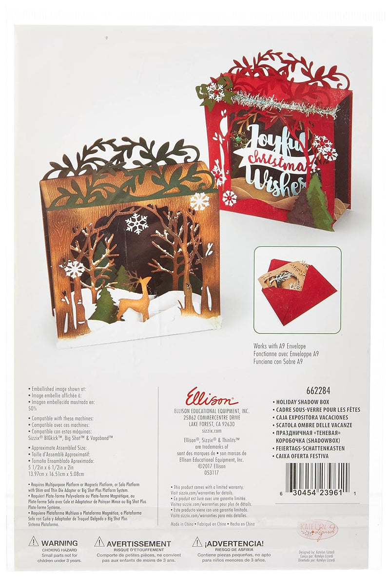 View 4 of Holiday Shadowbox Thinlits Die Set by Katelyn Lizardi - Sizzix