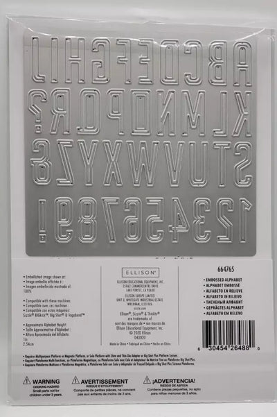 View 2 of Embossed Alphabet Thinlits Die Set - Sizzix