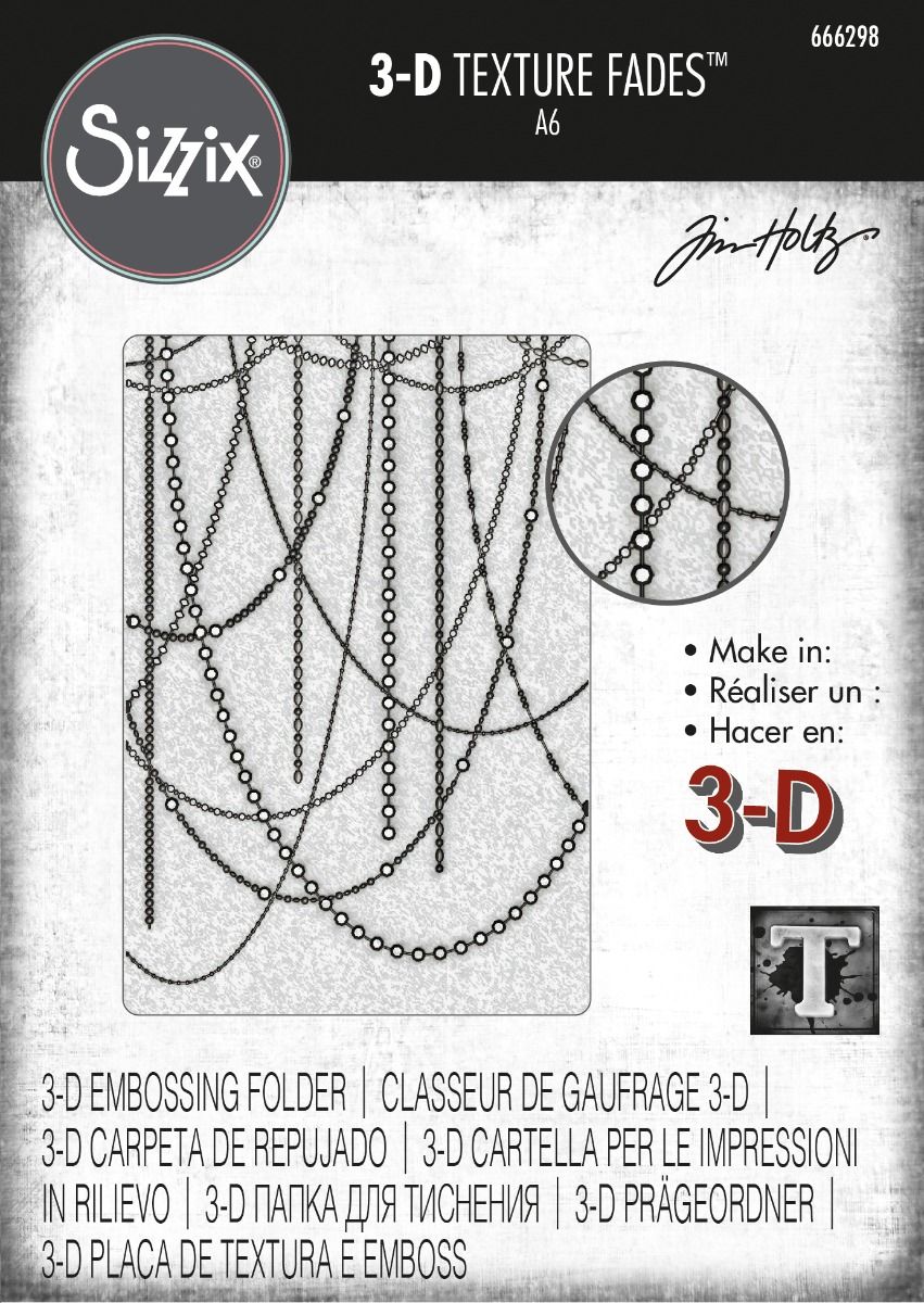 Sparkle 3D Texture Fades Embossing Folder - Tim Holtz - Sizzix