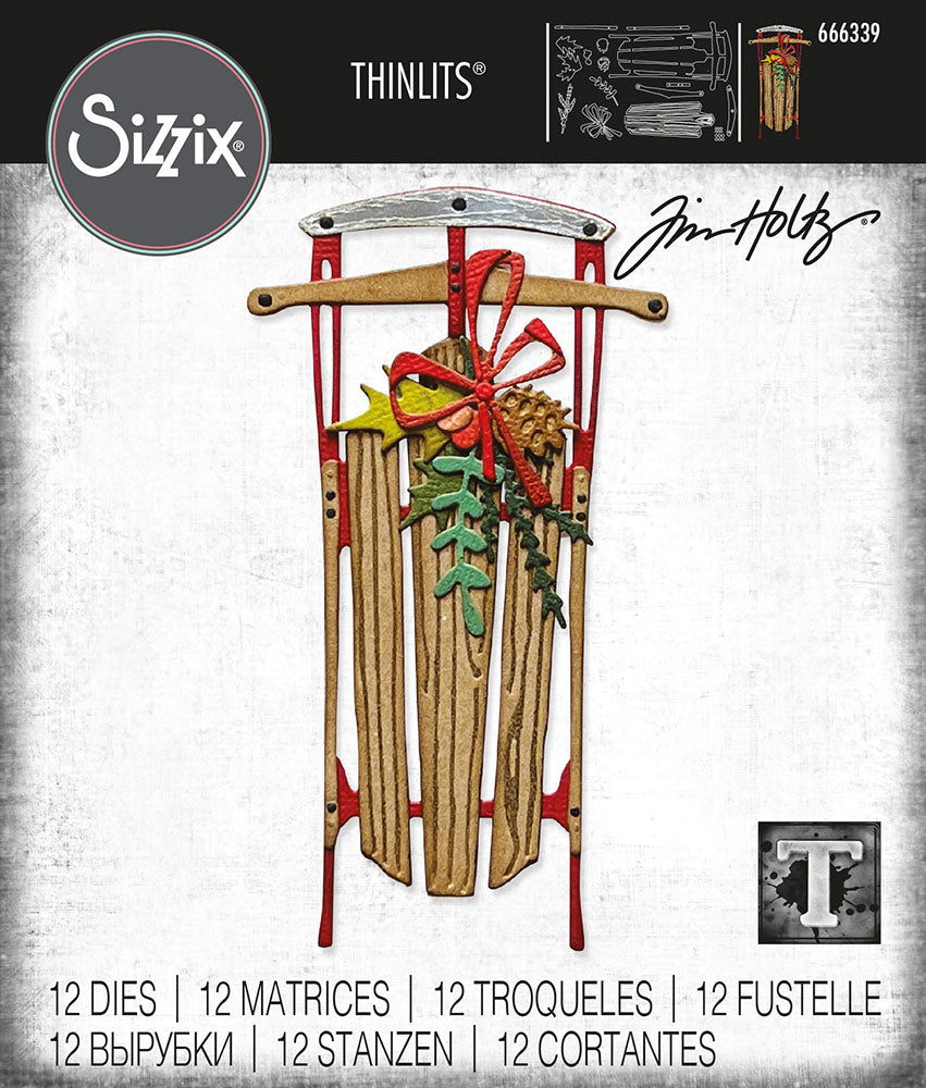 Vintage Sled Thinlits Die Set by Tim Holtz - Sizzix