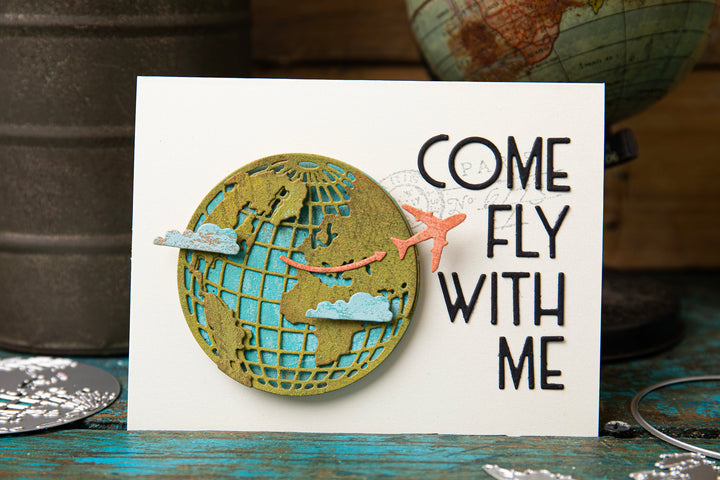 View 2 of World Travel Thinlits Die Set - Back from the Vault by Tim Holtz - Sizzix