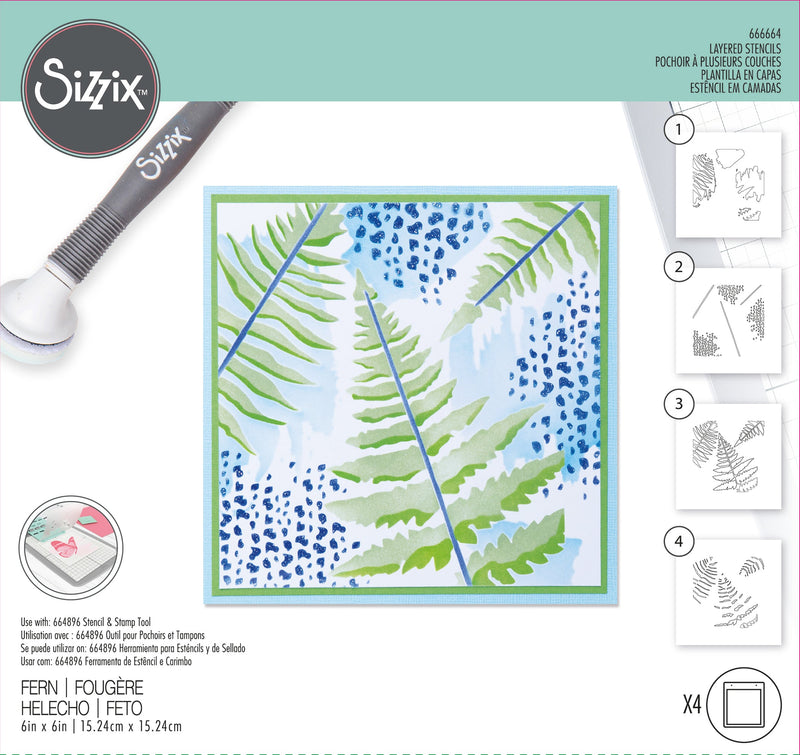 Fern Layered Stencil - Sizzix