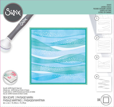 Sea Scape Layered Stencil - Sizzix