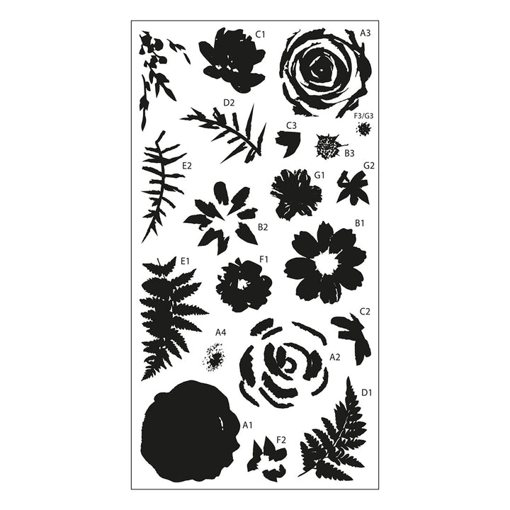 View 4 of Painted Florals Layered Clear Stamps Set Painted Florals - Sizzix