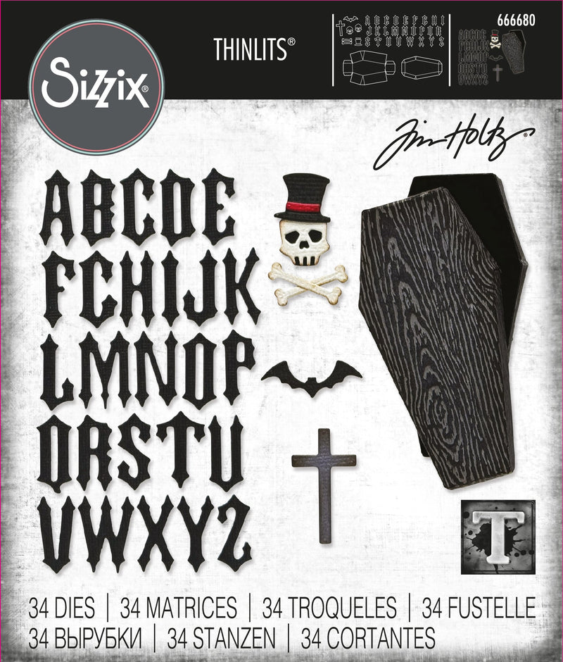 Coffin Box Thinlits Die Set - Back from the Vault by Tim Holtz (34pcs) - Sizzix