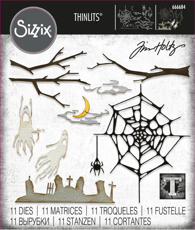 Fright Night Thinlits Die Set - Back from the Vault by Tim Holtz (11pcs) - Sizzix