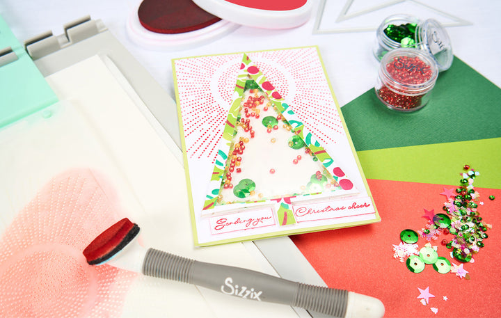 View 4 of Happy Holidays A6 Layered Stencils - Cosmopolitan Christmas by Stacey Park (4pcs) - Sizzix