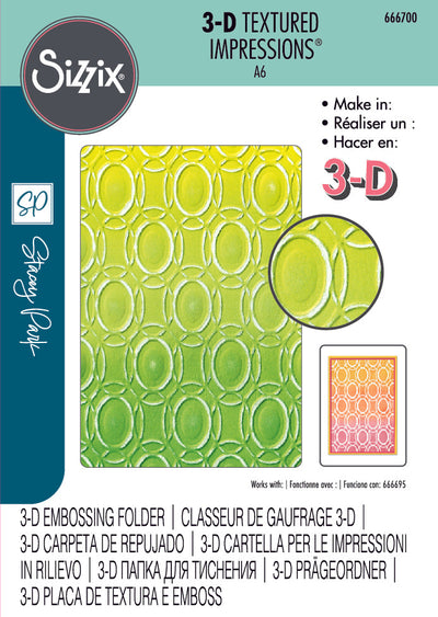 Golden Rings 3-D Textured Impressions Embossing Folder - Cosmopolitan by Stacey Park - Sizzix