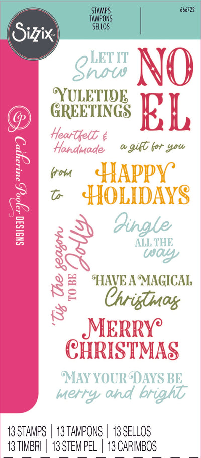 Greetings of the Season Clear Stamps Set by Catherine Pooler - Sizzix