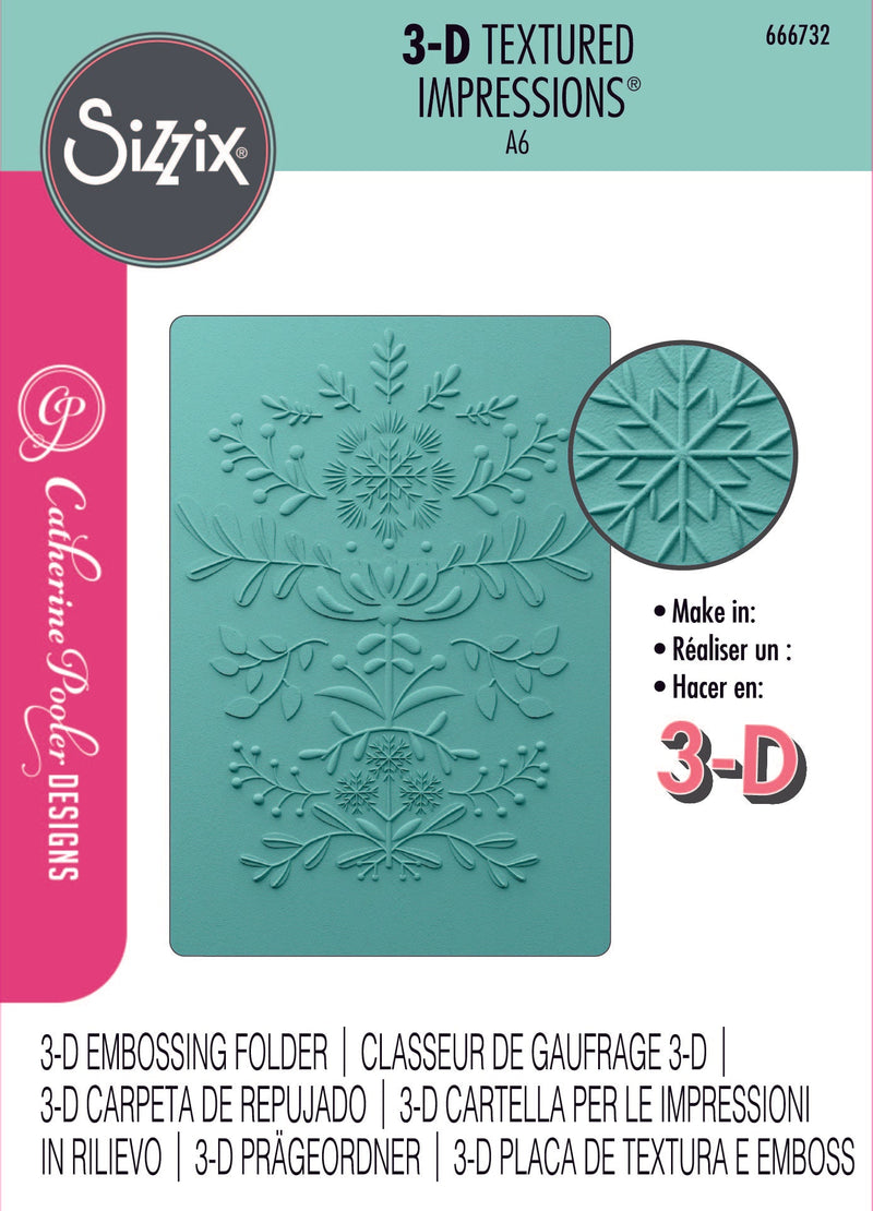 Yuletide 3-D Textured Impressions Embossing Folder by Catherine Pooler - Sizzix