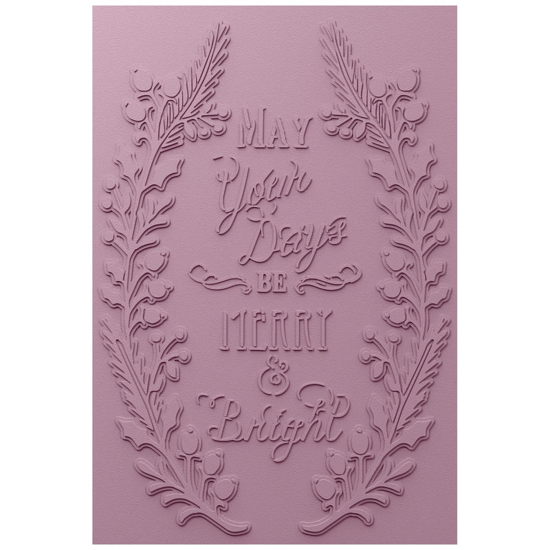 View 4 of Merry & Bright 3-D Textured Impressions Embossing Folder by Jen Long - Sizzix