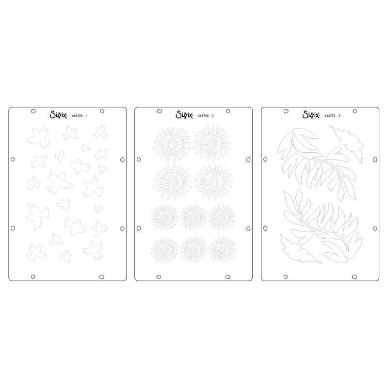 View 6 of Ikigai Clear Stamps Set w/ Layering Stencils - Studio by Cat Kerr - Sizzix