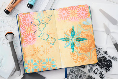 View 10 of Geometric Clear Stamps Set w/ Layering Stencils - Studio by Vic Hollins - Sizzix