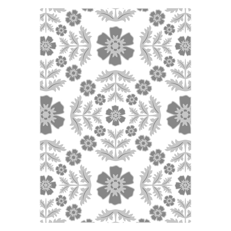 View 3 of Floral Damask Textured Impressions A5 Embossing Folder - Eileen Hull - Sizzix