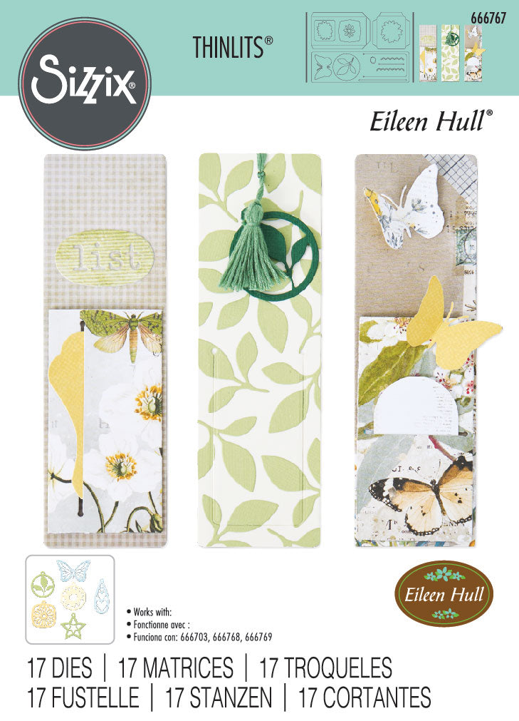 Pockets and Toppers Bookmark Thinlits Die Set - Eileen Hull - Sizzix