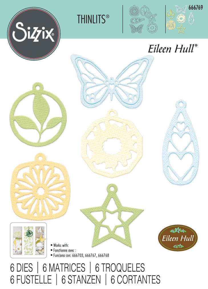 Charms Thinlits Die Set - Eileen Hull - Sizzix